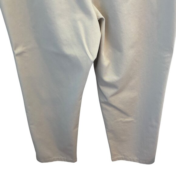 LL Bean Women's Classic Fit Cotton Pants Beige Khaki Sz 8 P Elastic Inserts - Picture 4 of 9